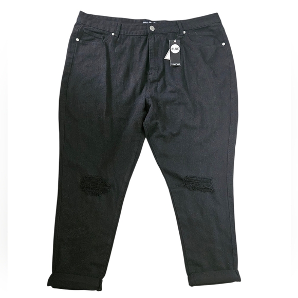 Boohoo Denim - Boohoo High Waist Rip Knee Mom Jeans Women Plus Size 20 - NWT